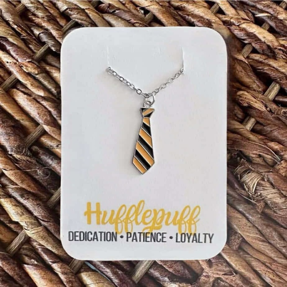 New "Hufflepuff Tie" (Harry Potter) Necklace (DIMENSIONS BELOW)